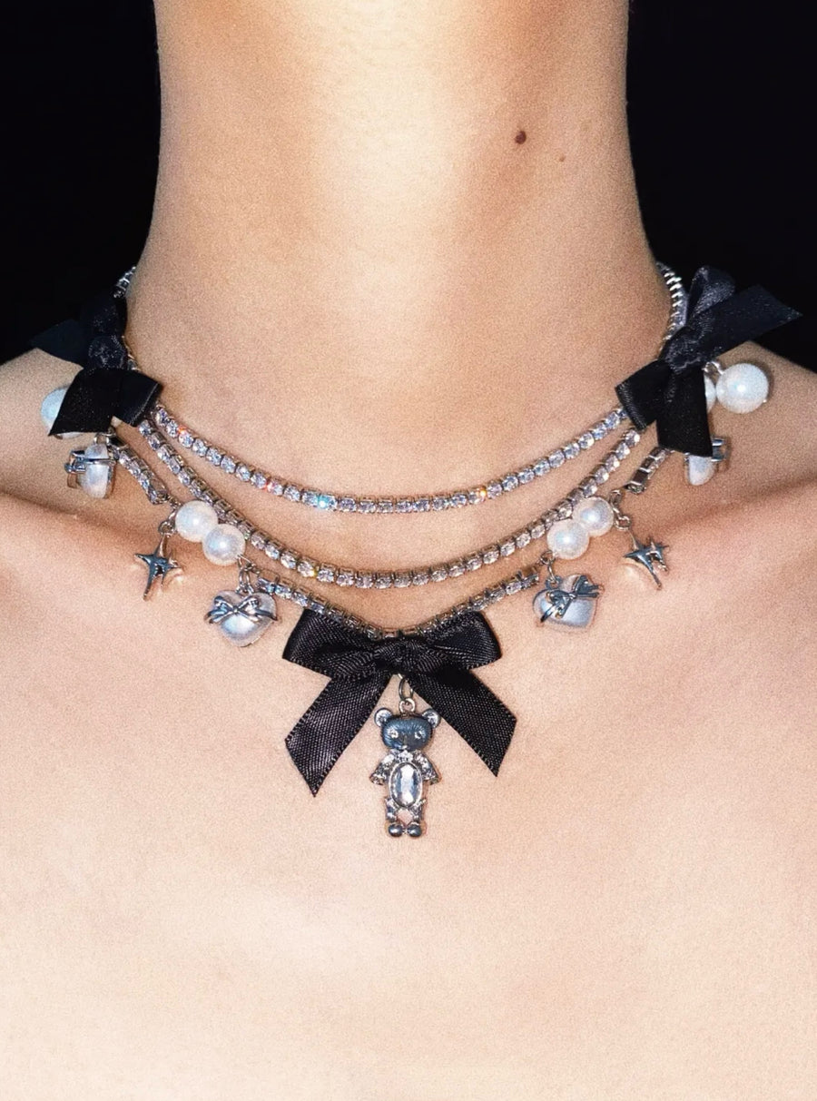 Princess Bear Zirconia Choker