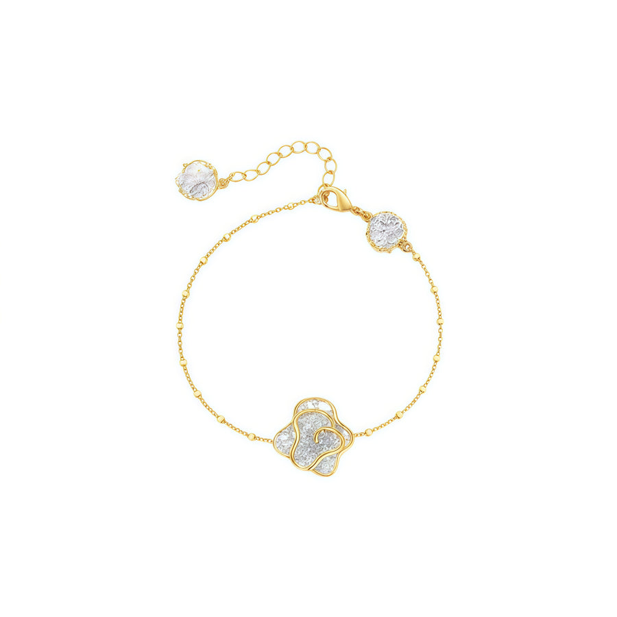 Levis Lace Skirt Bracelet (Gold-Edged Silver Core)