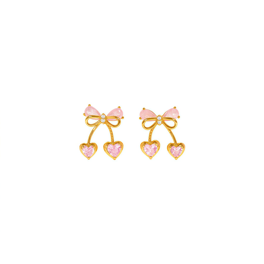 Cherry Blossom Hearts Earrings