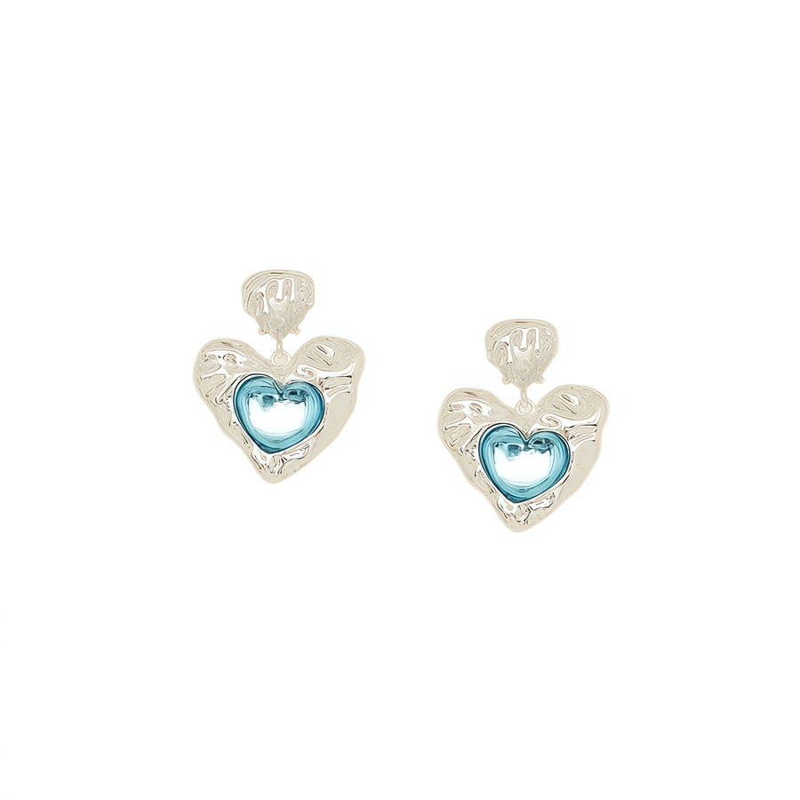 Celestial Ocean Heart Earrings