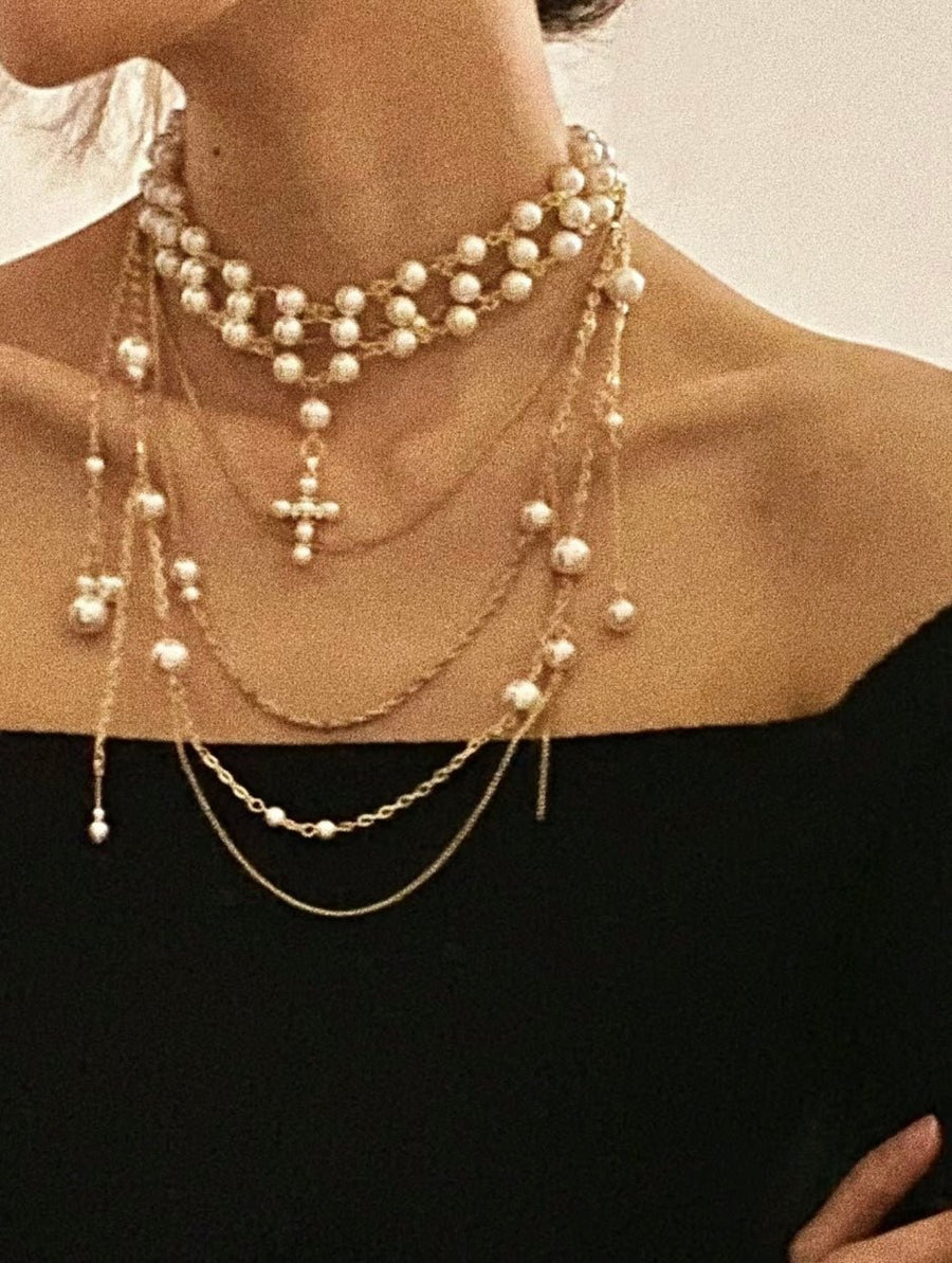 Opulent Pearl Layered Necklace