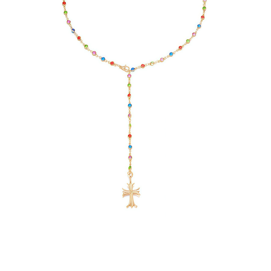 Kaleidoscope Cross Necklace