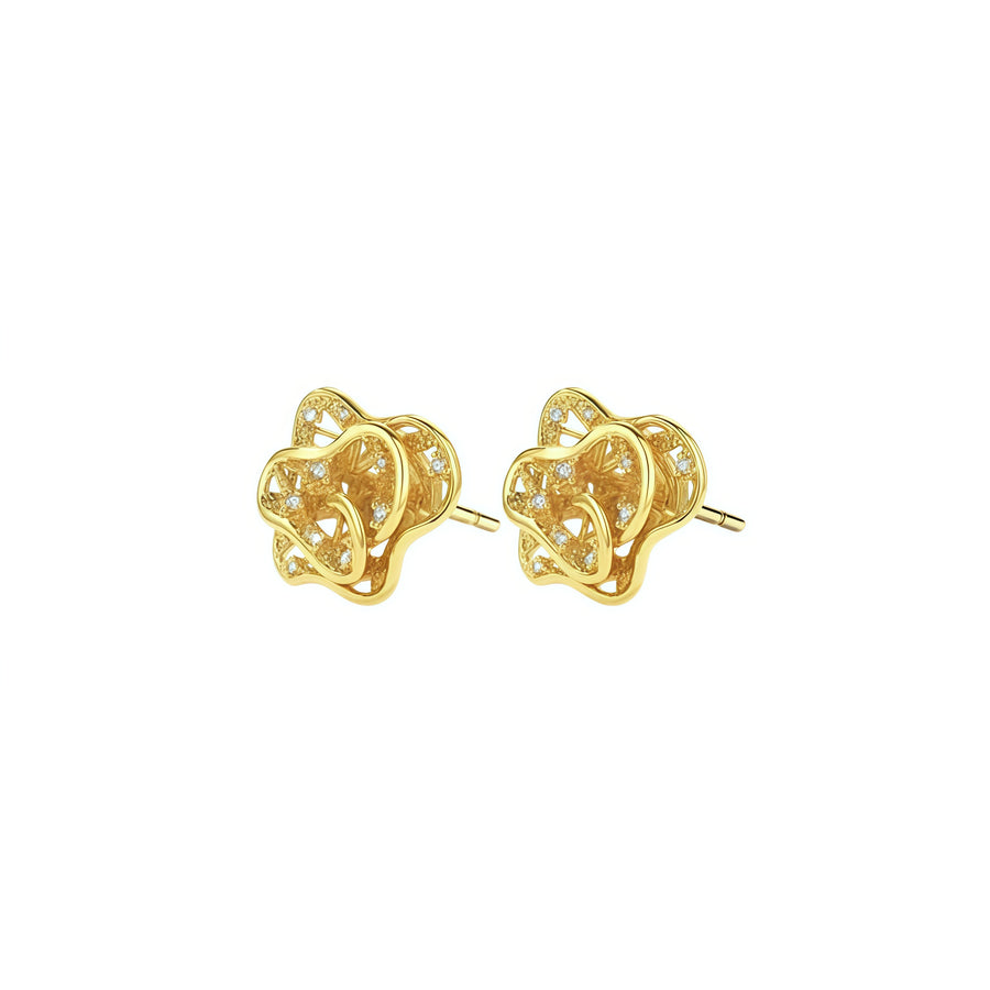 Levis Lace Mini Skirt Stud Earrings (Gold)