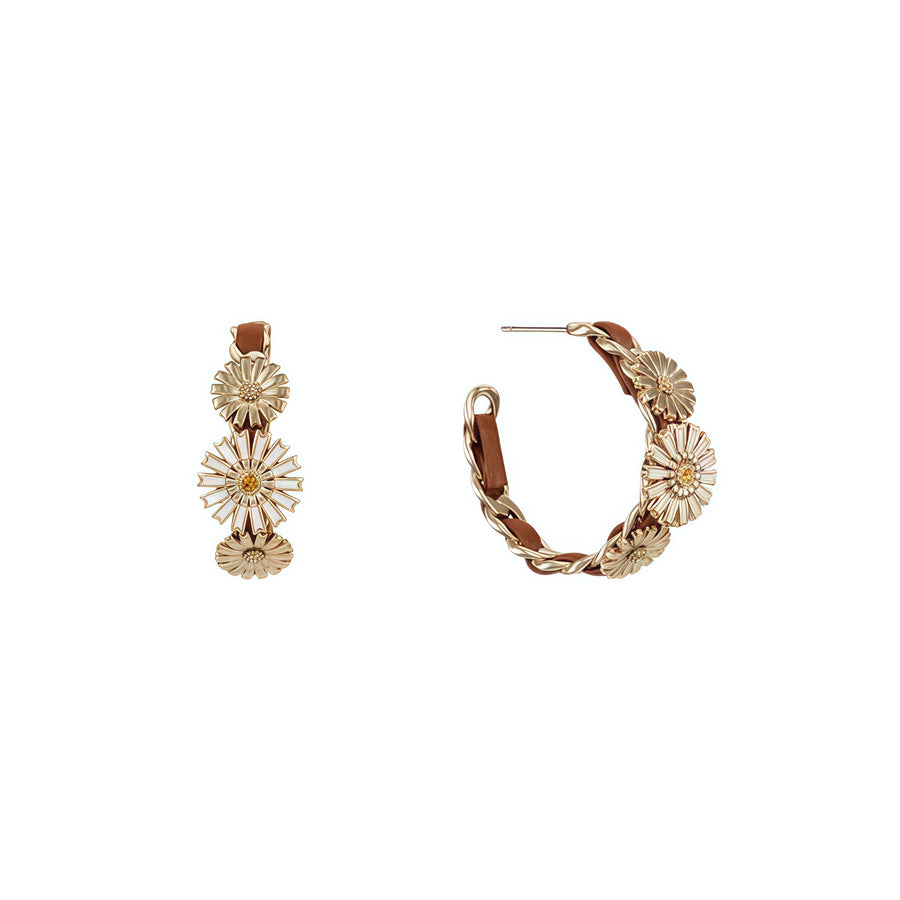 Daisy Bloom Hoop Earrings