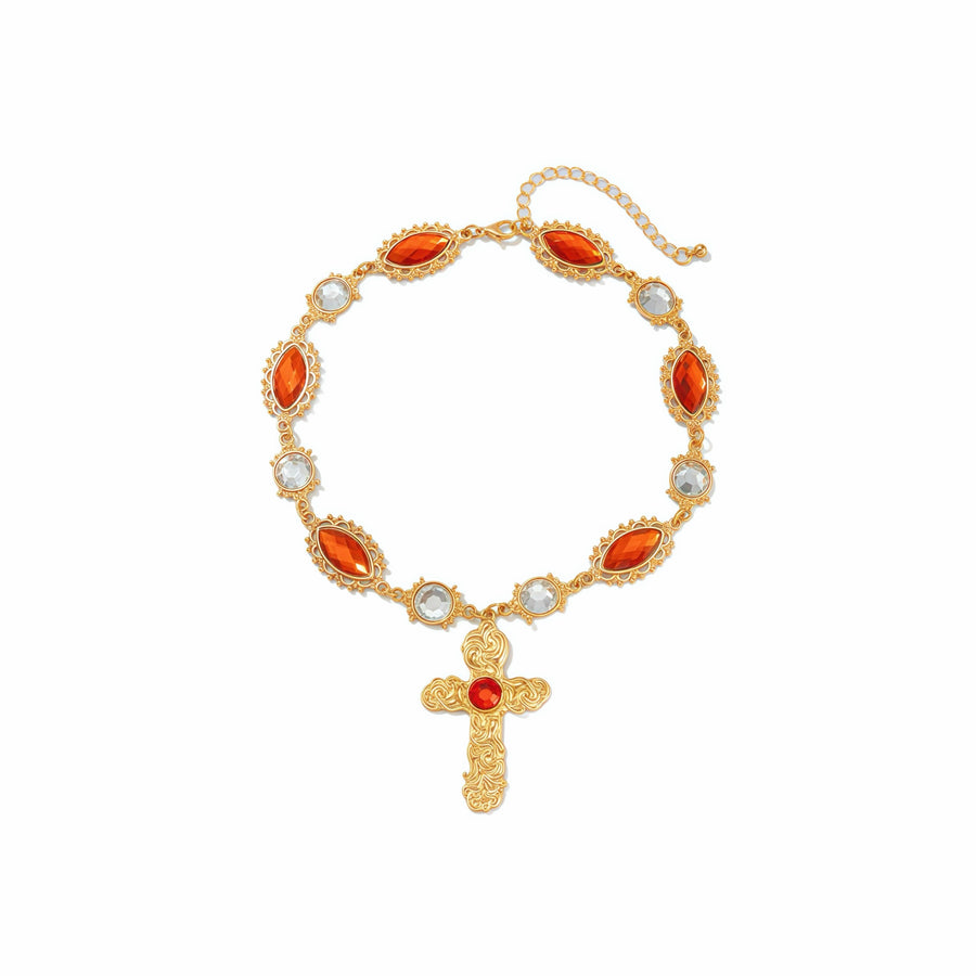 Eternal Flame Cross Necklace