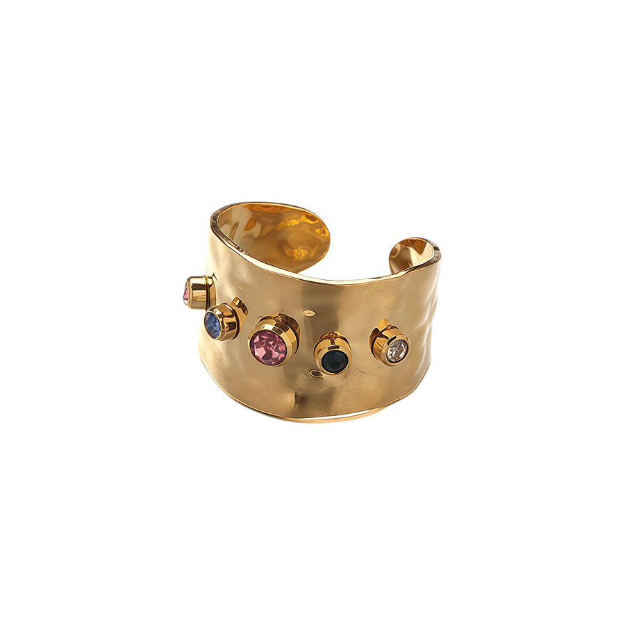 Cosmic Symphony: The Jewel Cuff Ring