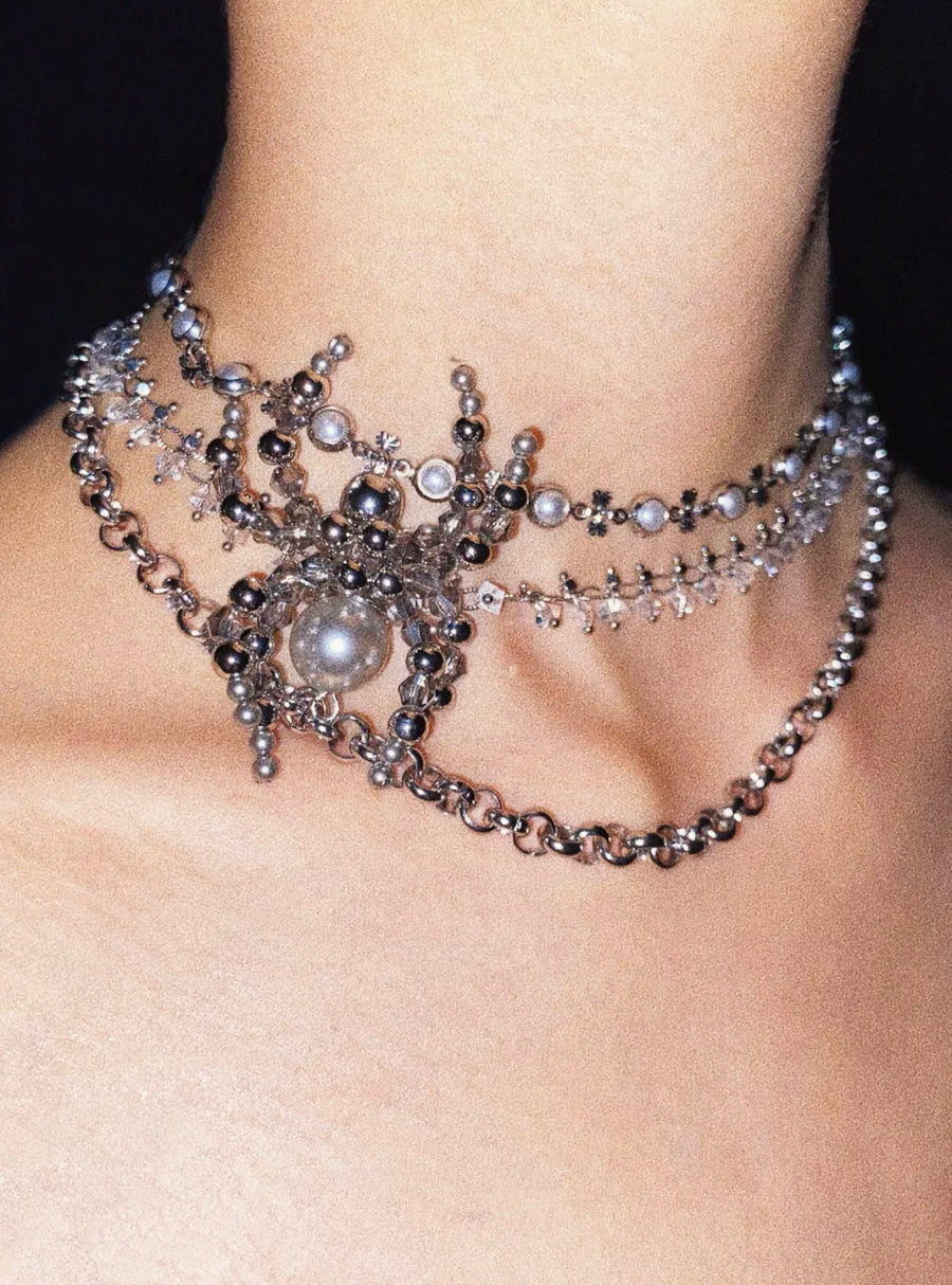 Black Widow Spider Necklace