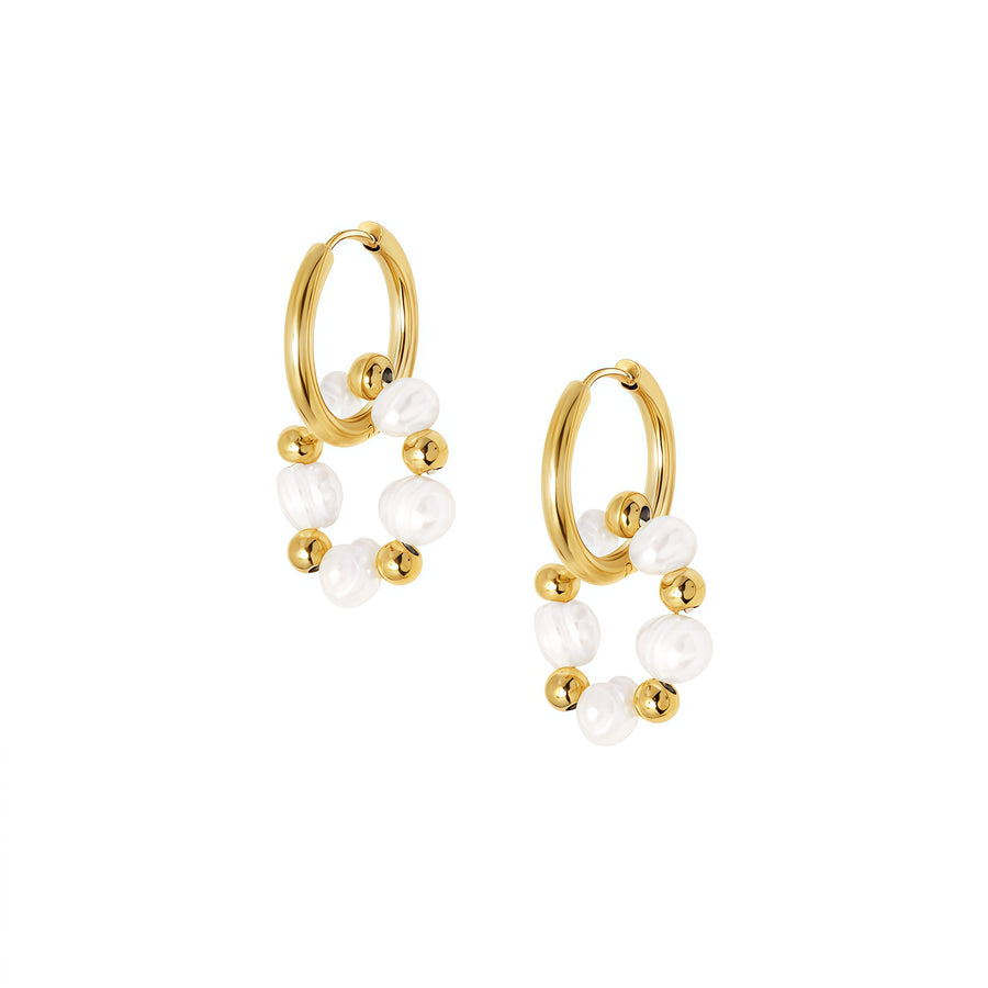 Lunar Drift Hoops Earrings