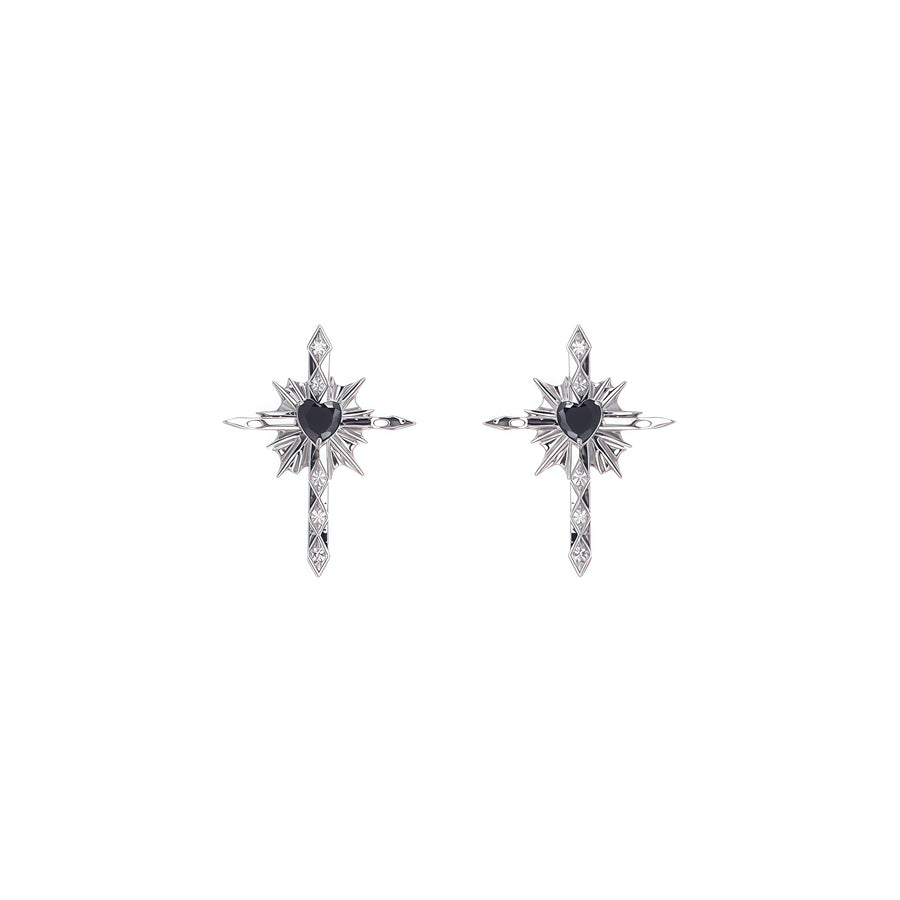 Noctis Crux: Shadow Cross Earrings