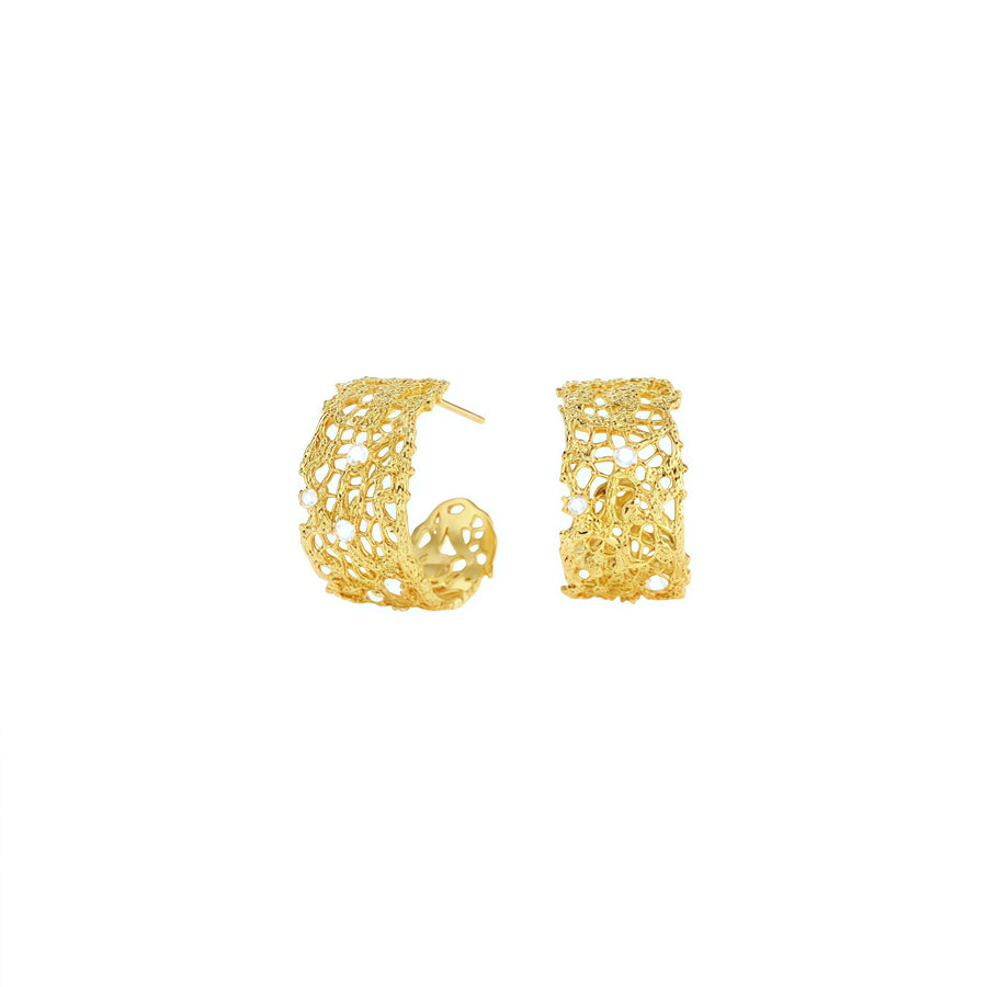 Levis Lace Earrings (Grande/Gold)