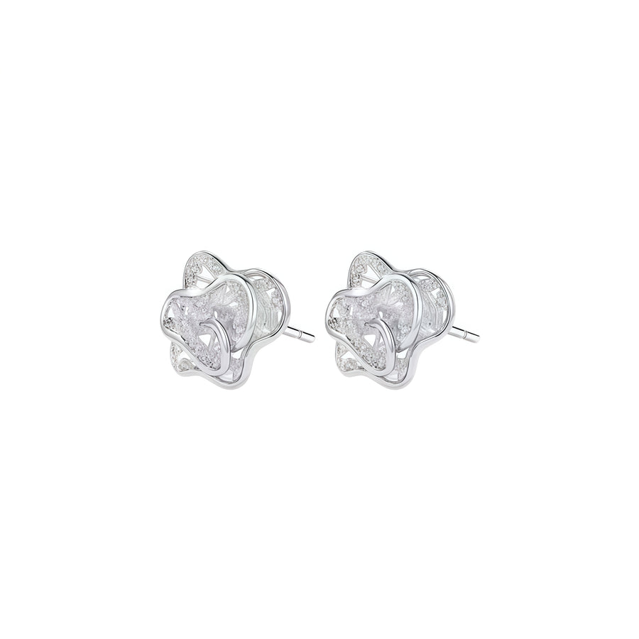 Levis Lace Mini Skirt Stud Earrings (Silver)