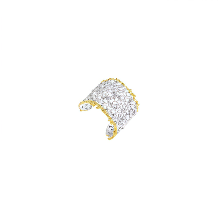 Gold-Bordered Levis Lace Ring (Wide)