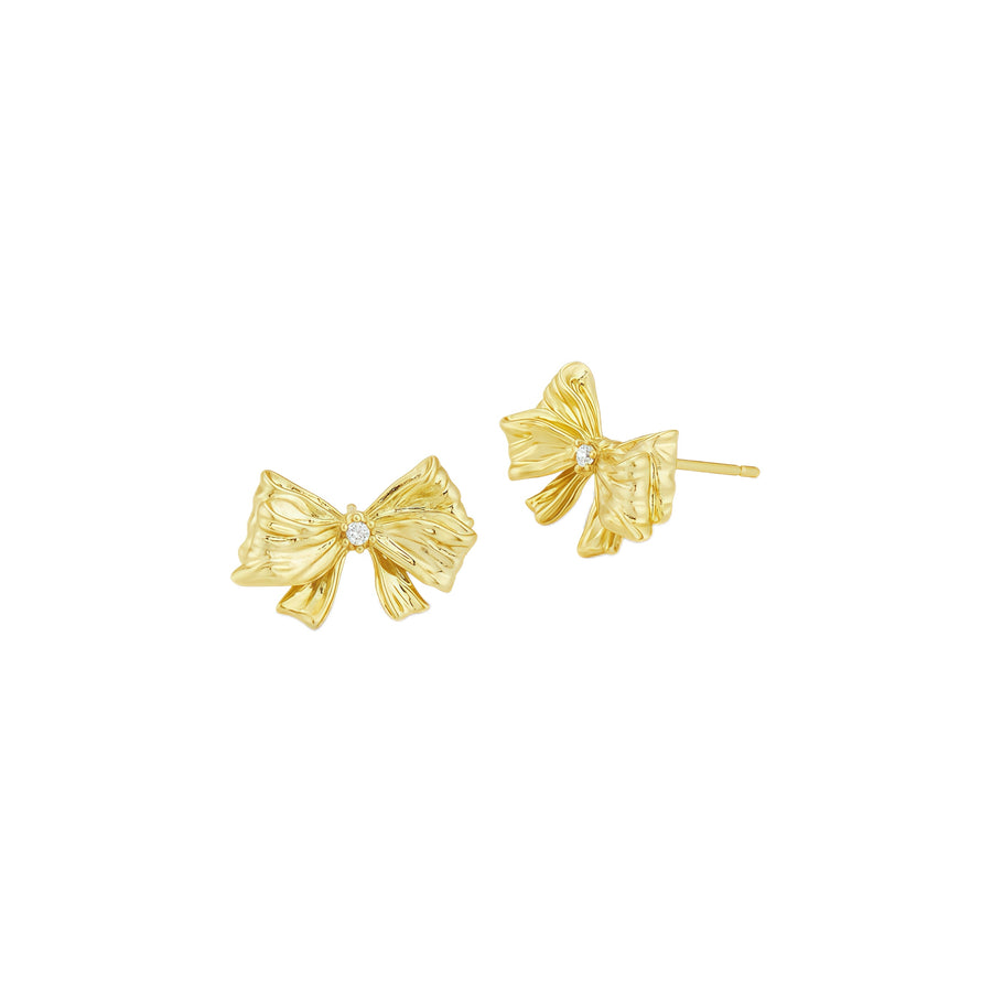 Aurora’s Embrace: The Golden Bow Princess Earrings